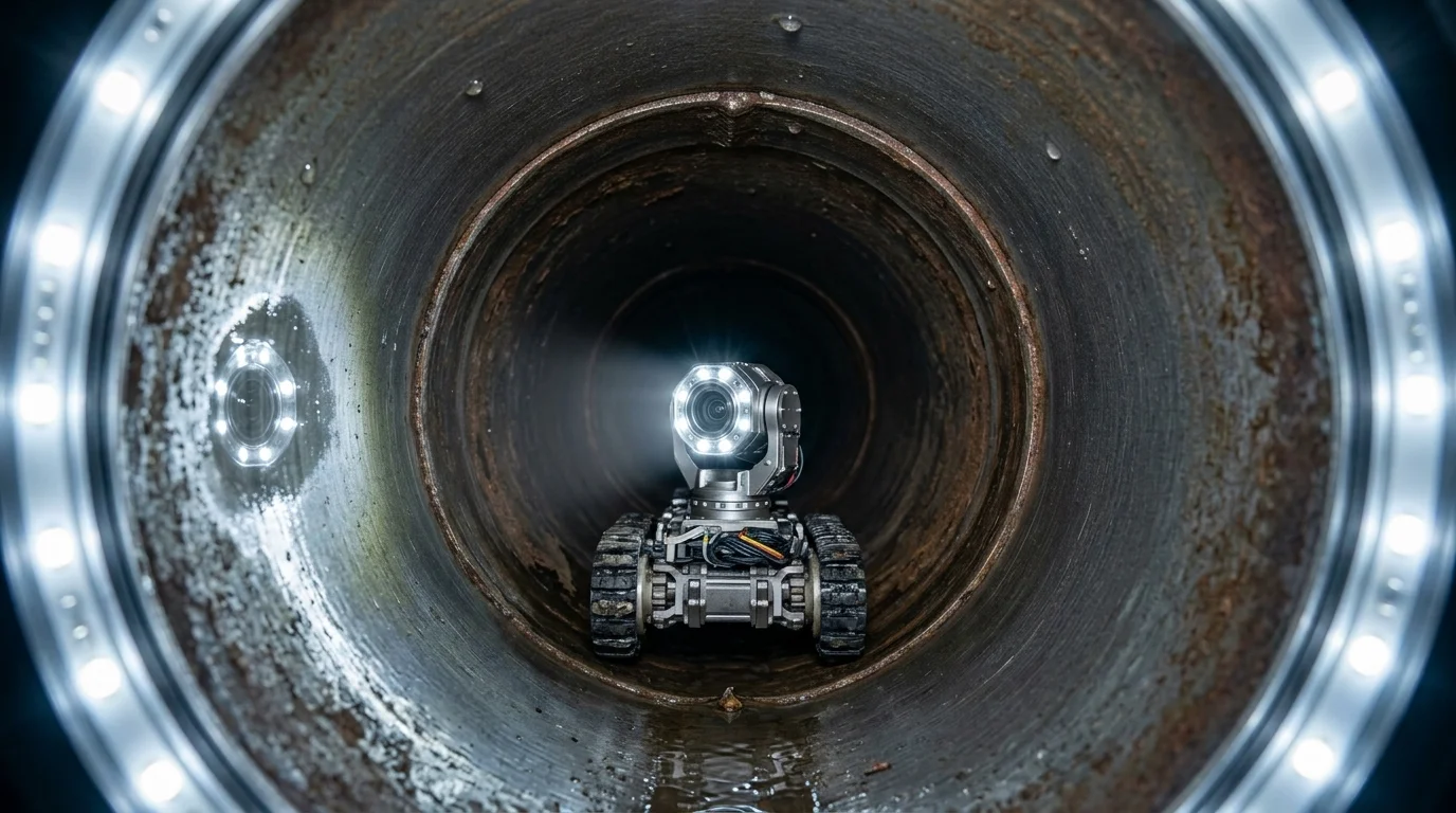 Robotic Motorized Sewer Camera Inspection Crawler