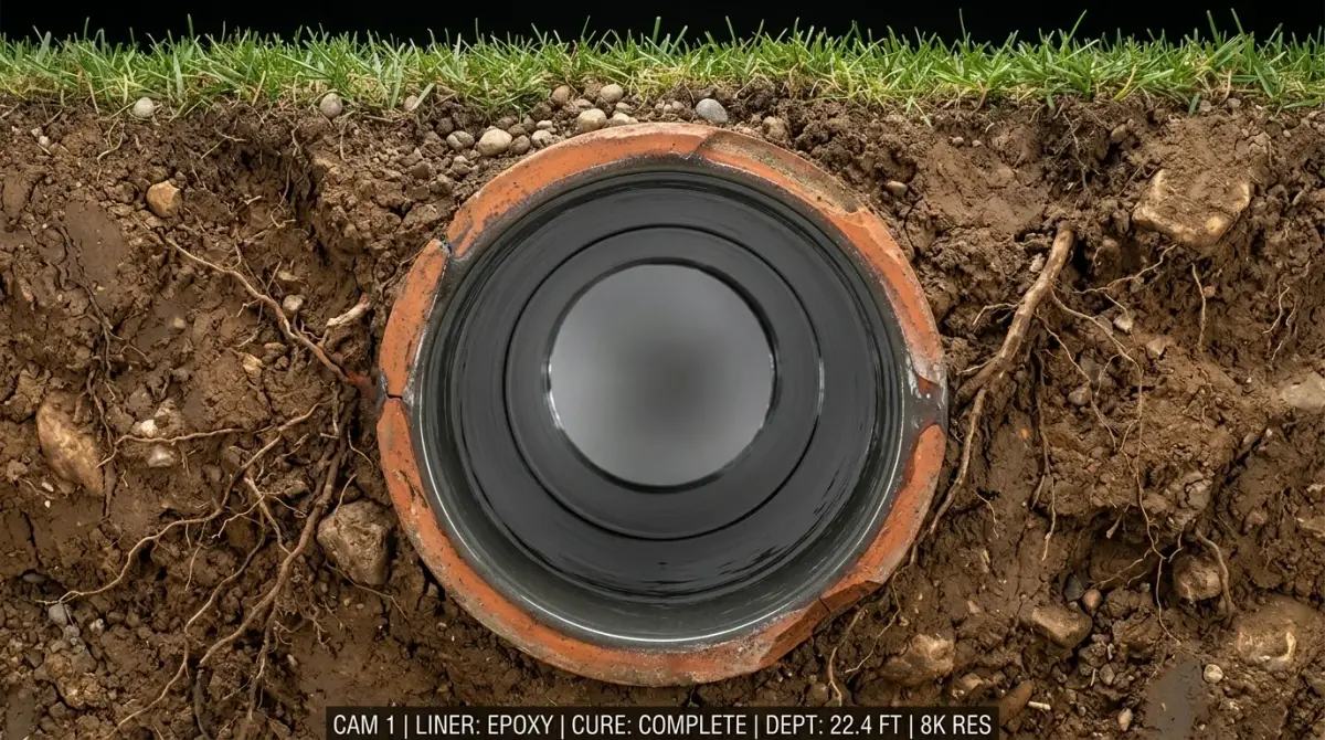 CIPP Cured-in-Place Pipe Relining Finished Structural Lateral