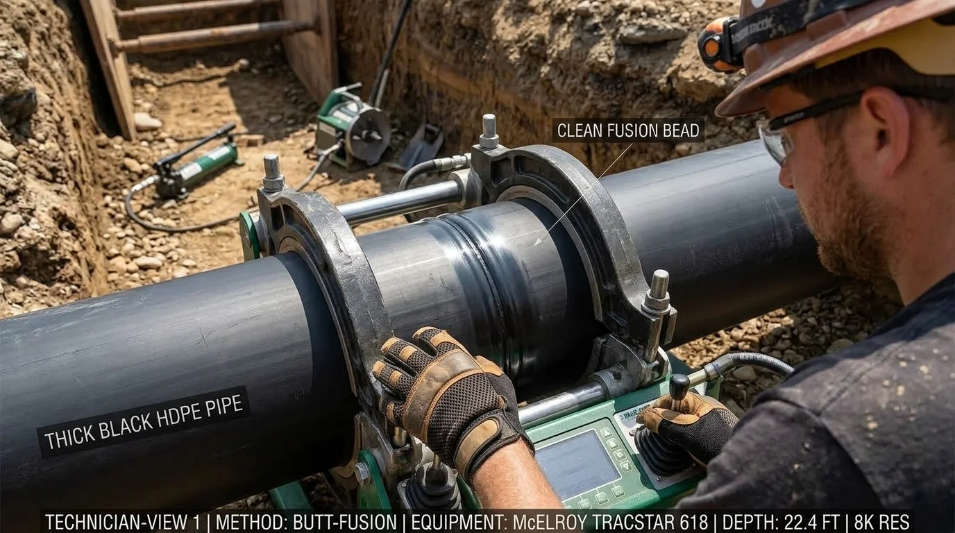 HDPE Pipe Butt Fusion Welding Machine Field Operation
