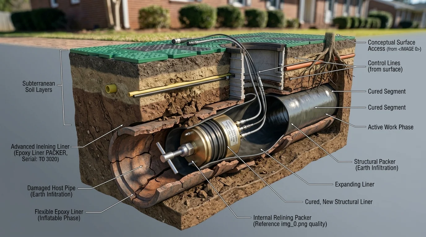 Emergency Trenchless Epoxy Relining Pipe Structural Stabilization